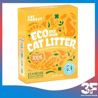 Cát vệ sinh cat forest rice husk vỏ trấu 2.5kg