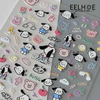 EELHOE Hoạt Hình Dễ Thương Miếng Dán Móng Tay Crayon Shin-chan Capybara Hello Kitty Miếng Dán Trang Trí Mini Nhựa PVC Chống Thấm Nước DIY Làm Móng Tay Trang Trí Đề Can