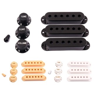 💖Bộ 3 Guitar Pickup Cover Volume Tone Knobs Tip Set, Đen