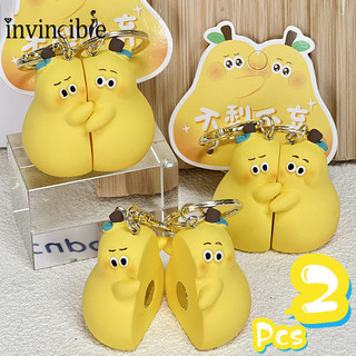 Hoạt Hình Đừng Bỏ Cuộc Ôm Búp Bê Lê Cặp Đôi Khóa Chìa Khóa Trái Cây Màu Vàng Búp Bê Móc Khóa Trang Trí Phụ Kiện Trang Sức