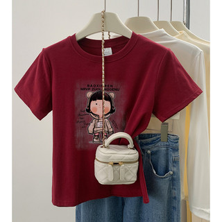 Fashmily Hàng Sẵn Có 100% Cotton Oversize Áo Nữ Mới Mùa Hè Hàn Quốc Tay Ngắn Thời Trang Unisex Tee Rời Cổ Tròn Quần Áo Nam