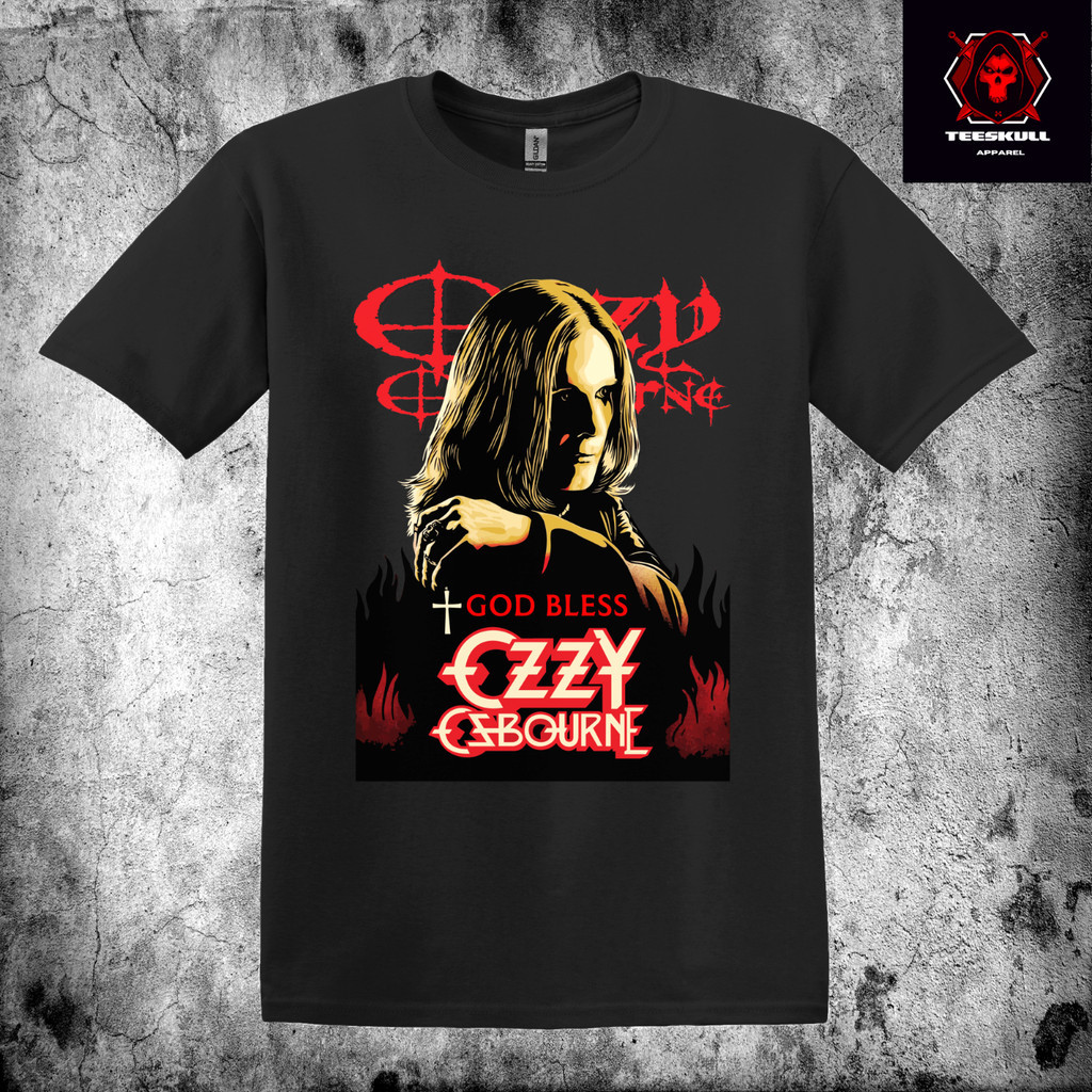 Áo thun Ozzy Osbourne / God Bless Heavy Metal Rock Band Tee