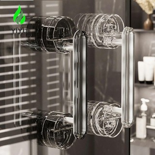 YIYU Tay nắm cửa cốc hút, Không khoan Tay nắm cửa trượt chống trượt, Ánh sáng sang trọng không đục lỗ Lỗ an toàn miễn phí Cửa kính lan can vòi hoa sen
