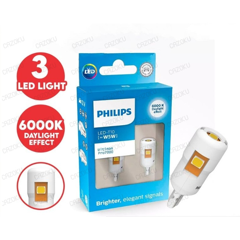 T10 Pro7000 Philips LED Dimmer Light Map Biển số tín hiệu ô tô