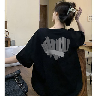 FOCUS local brand thời trang đen cổ tròn áo thun nữ kiểu bigsize unisex áo phông 100%cotton