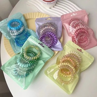 Màu Kẹo Đường Dây Điện Thoại Tóc Đầu Dây Buộc Tóc Dây Cao Su Nữ Phiên Bản Hàn Quốc Bền Đẹp Không Đánh Dấu Không Làm Tổn Thương Tóc Dây