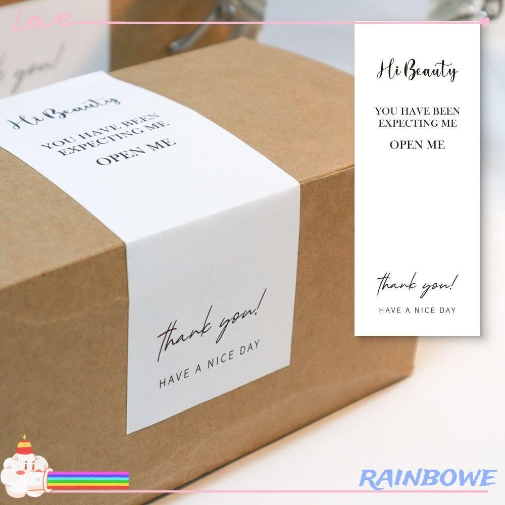 Rainbow 50 CÁI Nhãn niêm phong cảm ơn Bán lẻ trực tuyến Gói trang trí Hàng hóa Bao bì Hi Beauty