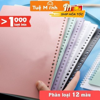 Bộ 2 bìa tab nhựa làm binder B5 A5 màu Pastel 26 chấu P16 tab phân trang sổ còng nhiều màu (đọc lưu ý)