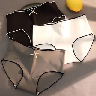 4 gói đồ lót lụa băng liền mạch dành cho nữ, học sinh nữ phong cách mát mẻ, quần short tam giác gợi cảm kháng khuẩn giữa eo Nhật Bản dành cho nữ