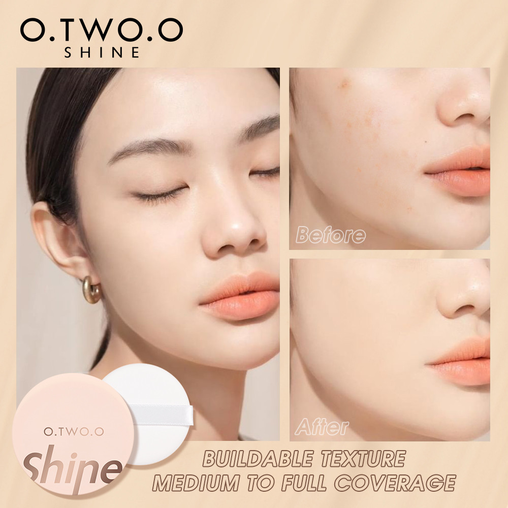 O.two.o Air Cushion BB Cream 3 màu Bảo hiểm đầy đủ Chống thấm nước Đệm che khuyết điểm lâu trôi nhỏ 