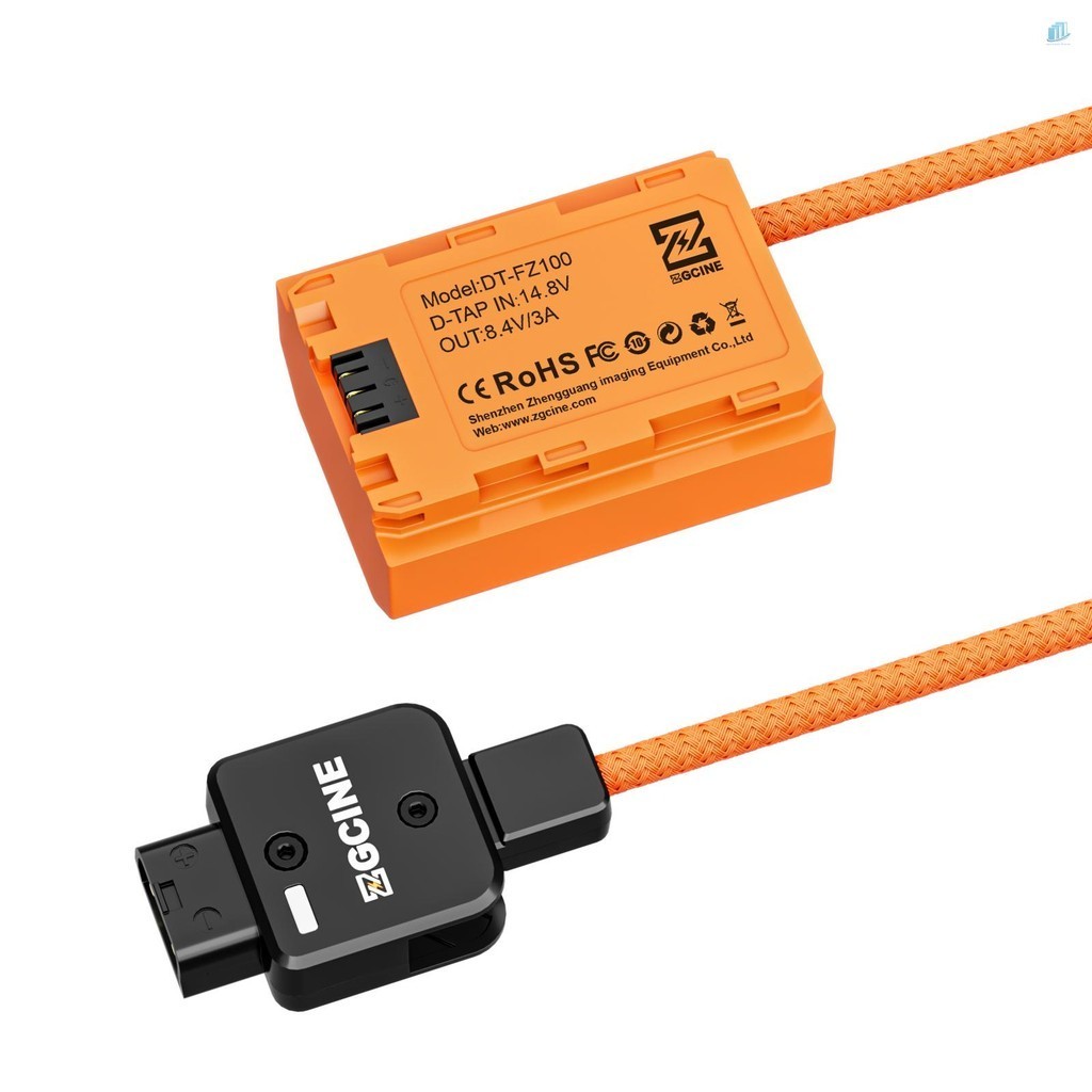 Pin giả ZGCINE DT-FZ100 D-Tap sang NP-FZ100 có dây bện Phụ kiện khớp nối DC cho A7R V / A7 IV / A7S 