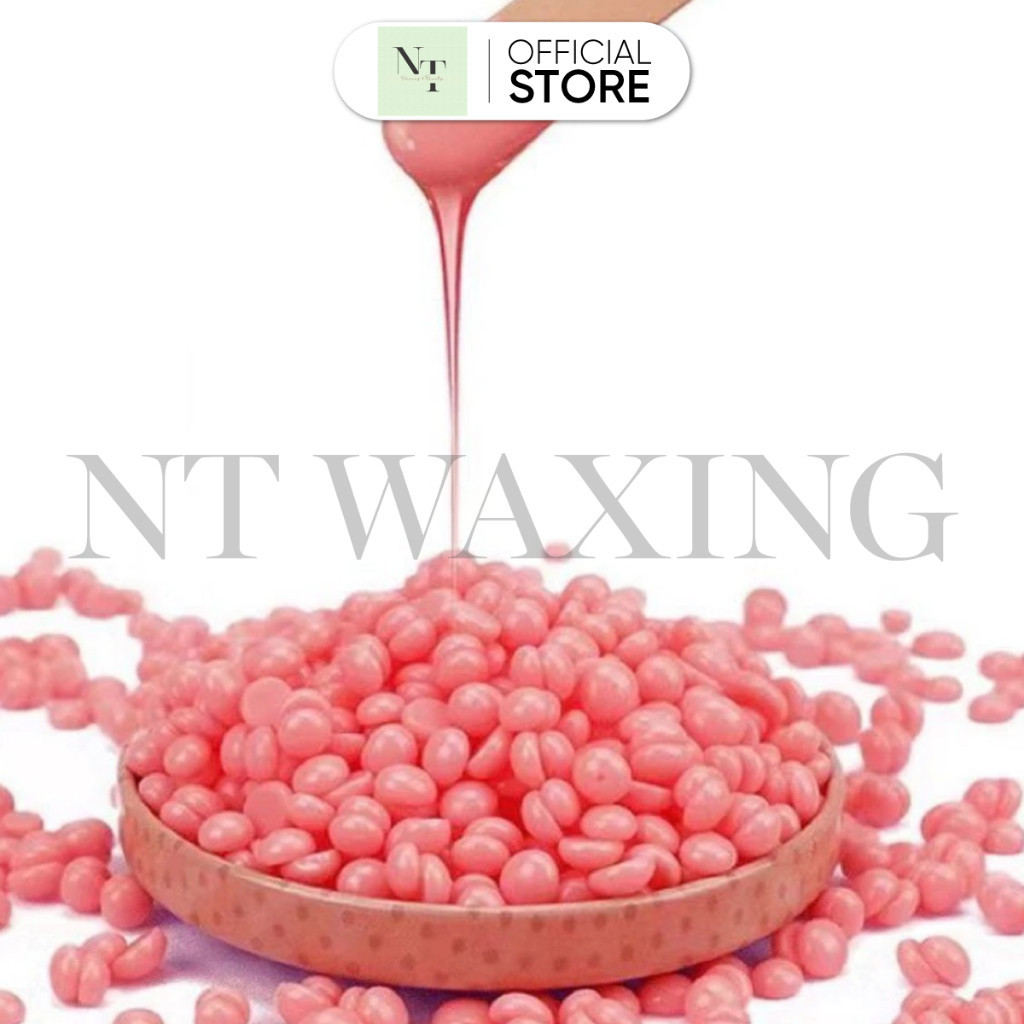 [CHE TÊN] Sáp Wax Lông Nóng 100Gr Sữa Dừa Hồng Premier NTWAXING Chuyên Dùng Wax Body Tay Chân Siêu Bám Lông Tặng Que Gỗ