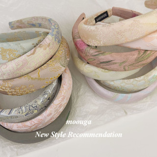  moouga   Băng Đô Thêu Hoa Văn Truyền Thống - Bản Rộng 3cm Phối Áo Dài Sang Trọng 