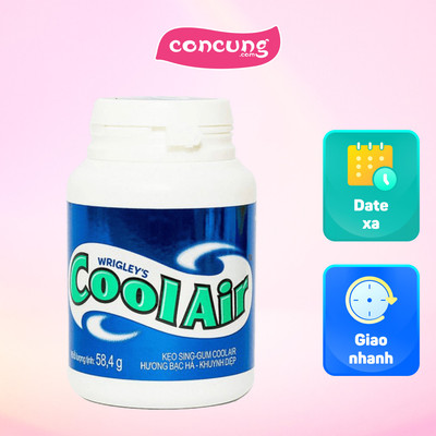 Kẹo cao su CA Menthol Eucalyptus hũ 58,4g