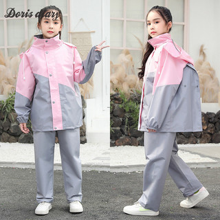 Nhật ký Doris Bộ áo mưa và quần mưa dành cho trẻ em Áo khoác chống thấm nước toàn thân dành cho học sinh tiểu học và trung học