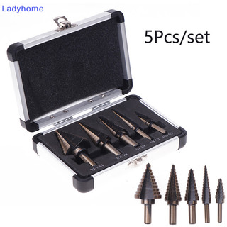 Lady 5 chiếc cobalt nhiều lỗ 50 kích cỡ bước khoan bộ dụng cụ vỏ nhôm dụng cụ khoan kim loại cho kim loại gỗ bước nón mũi khoan vn