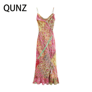 Đầm đa năng in hình thời trang Qunz 24154