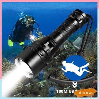 Đèn pin lặn doraw đèn led l2 siêu sáng mạnh mẽ đèn pin dưới nước
