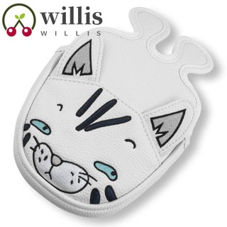 Vỏ bọc đầu chơi gôn WILLIS, Thiết kế mèo Vỏ bọc gậy Golf bằng da PU, đóng cửa di động Câu lạc bộ nắp đôi bảo vệ gậy chơi gôn Vỏ bọc gậy thể thao ngoài trời