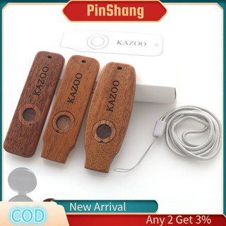 Pinshang Gỗ Kazoo Sáo Dành Cho Người Mới Bắt Đầu Nhạc Cụ Kèm Chuyên Nghiệp Cho Đàn Guitar Acoustic Ukulele