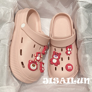JISAILUN  dép cross đế cao dép nữ dép đi biển Chống Trượt Độc đáo Đường may tỉ mỉ Kiểu dáng độc đáo Đế êm FBT2460F10 25Z240620
