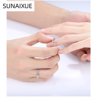 Nhẫn đôi mạ bạc thời trang
