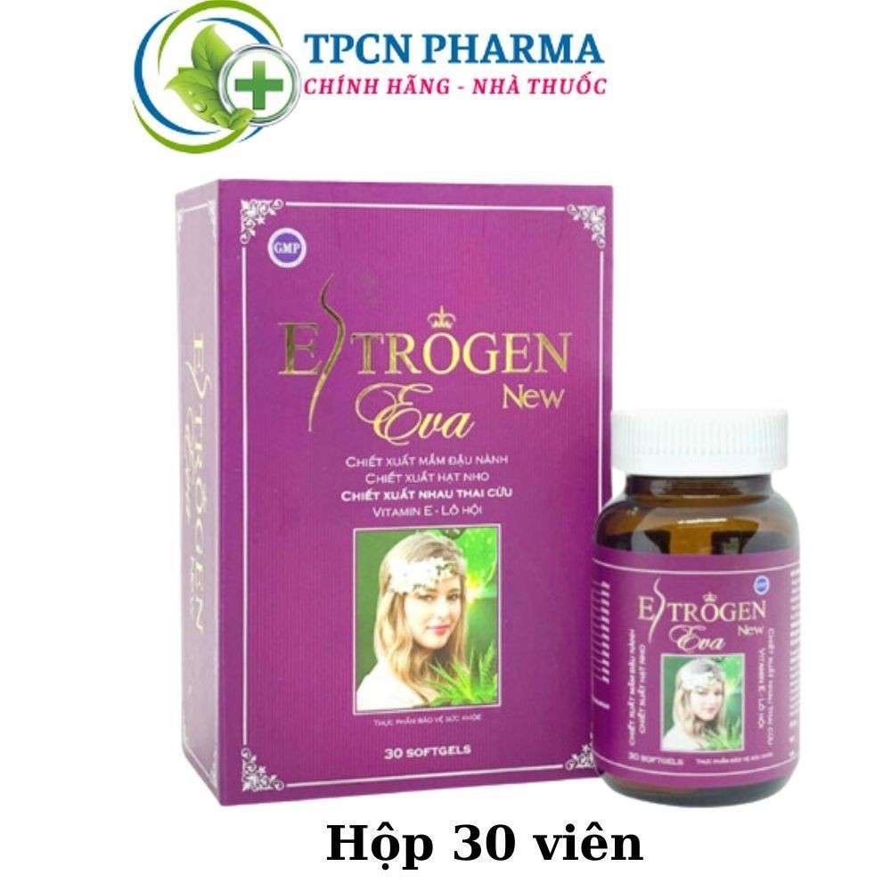Estrogen Eva New - Khoẻ Nội Tiết, Sáng Làn Da - Hộp 30 Viên