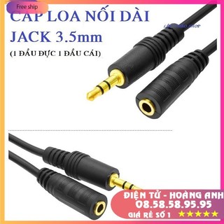 Dây jack cáp nối dài loa tai nghe JSJ loại tốt chống nhiễu dài 1.8m - 3m