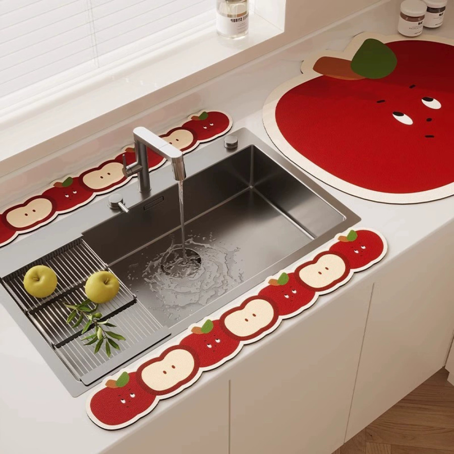 Bộ 3 Thảm Thấm Hút Nước Bồn Rửa Bát MONO , Thảm Hút Nước Nhanh Khô Chất Liệu Da Napas Chống Trượt