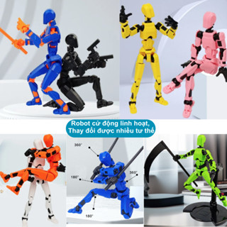 （5 cái 12 cái Ưu đãi)Từ TínhMô Hình Lắp Ghép Robot Dummy 12 Figure In 3D Đa Khớp Đồ Chơi Mô Hình Kit