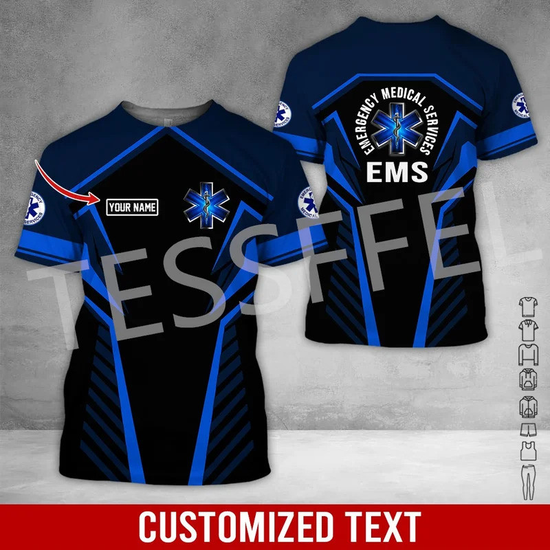Tùy Chỉnh Tên Cosplay EMT EMS Paramedic Hình Xăm Y Tá Vintage 3DPrint Mùa Hè Bông Tai Kẹp Dạo Phố Ta