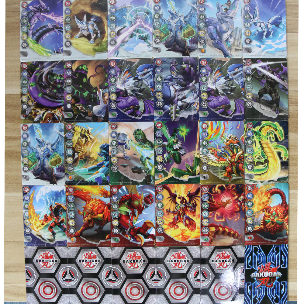 Thẻ cửa khả năng từ tính kim loại BAKUGAN, bộ thẻ giao dịch kim loại chính thức, thẻ chiến đấu bền b