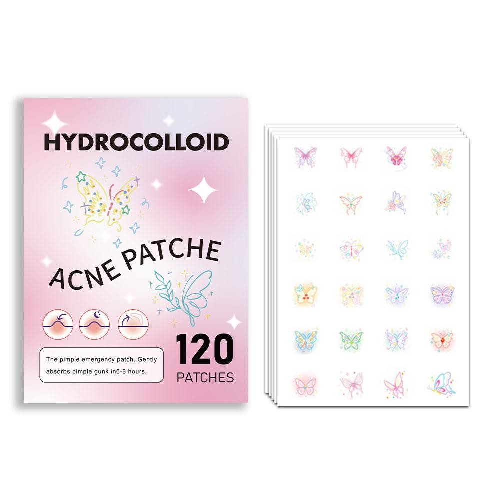 120 Cái / 96 Miếng Dán Mụn PE Bướm Dễ Thương Che Mụn Miếng Dán
