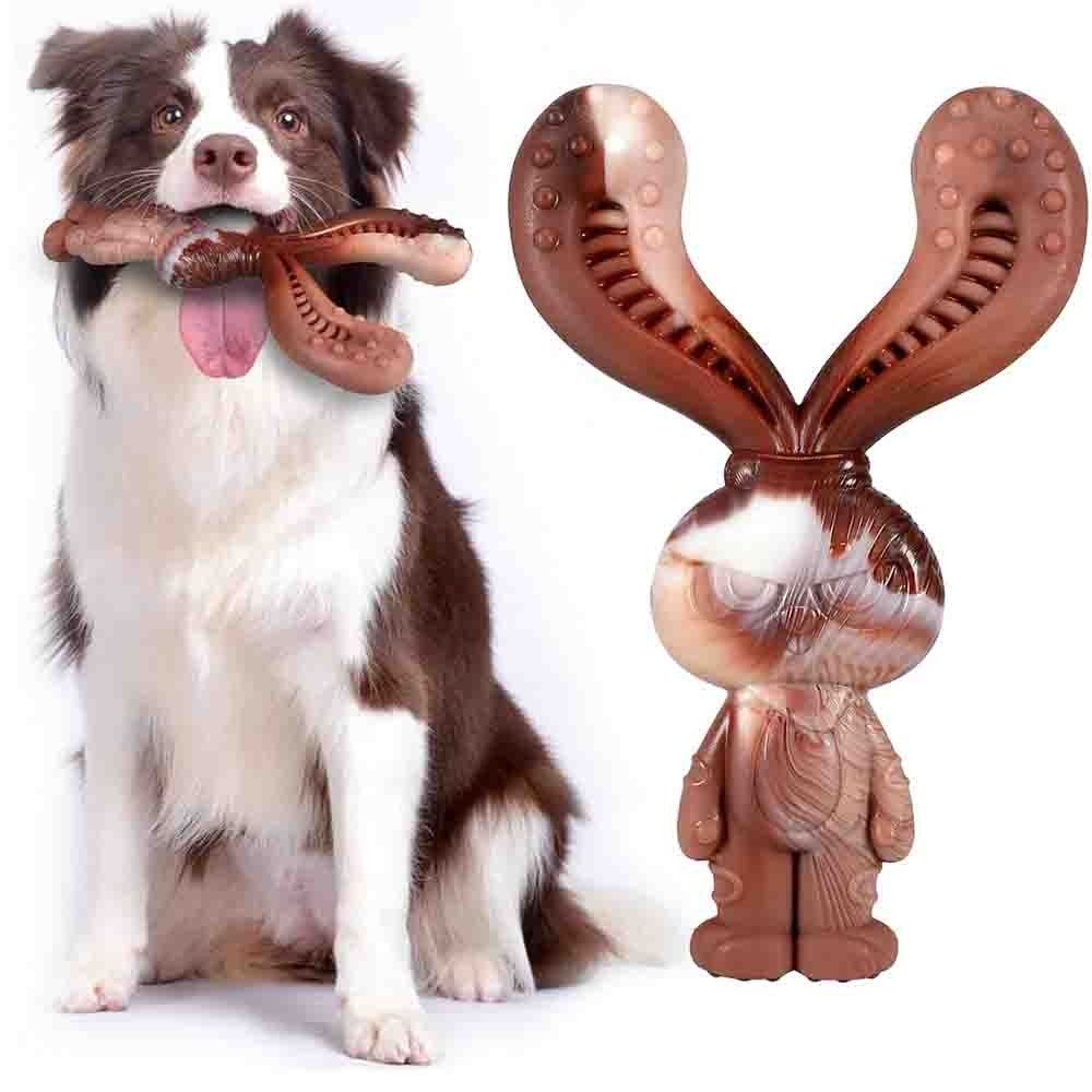 Comfort Toy for Dogs Chew Resistant Dog Toy Durable Rabbit Flavored Chew Toy for Dogs Tough Nylon Te