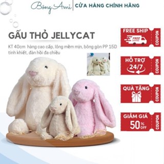 Gấu bông Thỏ Jellycat, gấu bông thỏ tai dài dễ thương đủ màu sắc, kt 45cm - Gấu bông cho bé hàng cao cấp