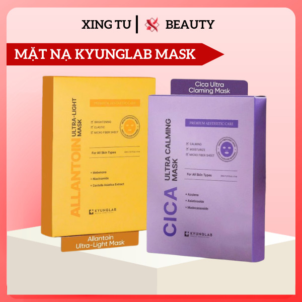 Hộp 5 Mặt Nạ Dưỡng Trắng Phục Hồi KyungLab Mặt nạ CICA, ALLANTOIN ULTRA LIGHT MASK Phục Hồi, Dưỡng Ẩ
