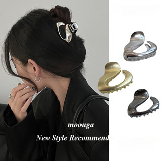 Moouga / kim loại Rỗng Lấy Kẹp Nữ Cá Mập Nhỏ Kẹp Mũ Đội Đầu Kẹp Tóc Đầu Sau Kẹp Tóc Influencer Phong Cách Mới Lấy Tóc Phụ Kiện Tóc