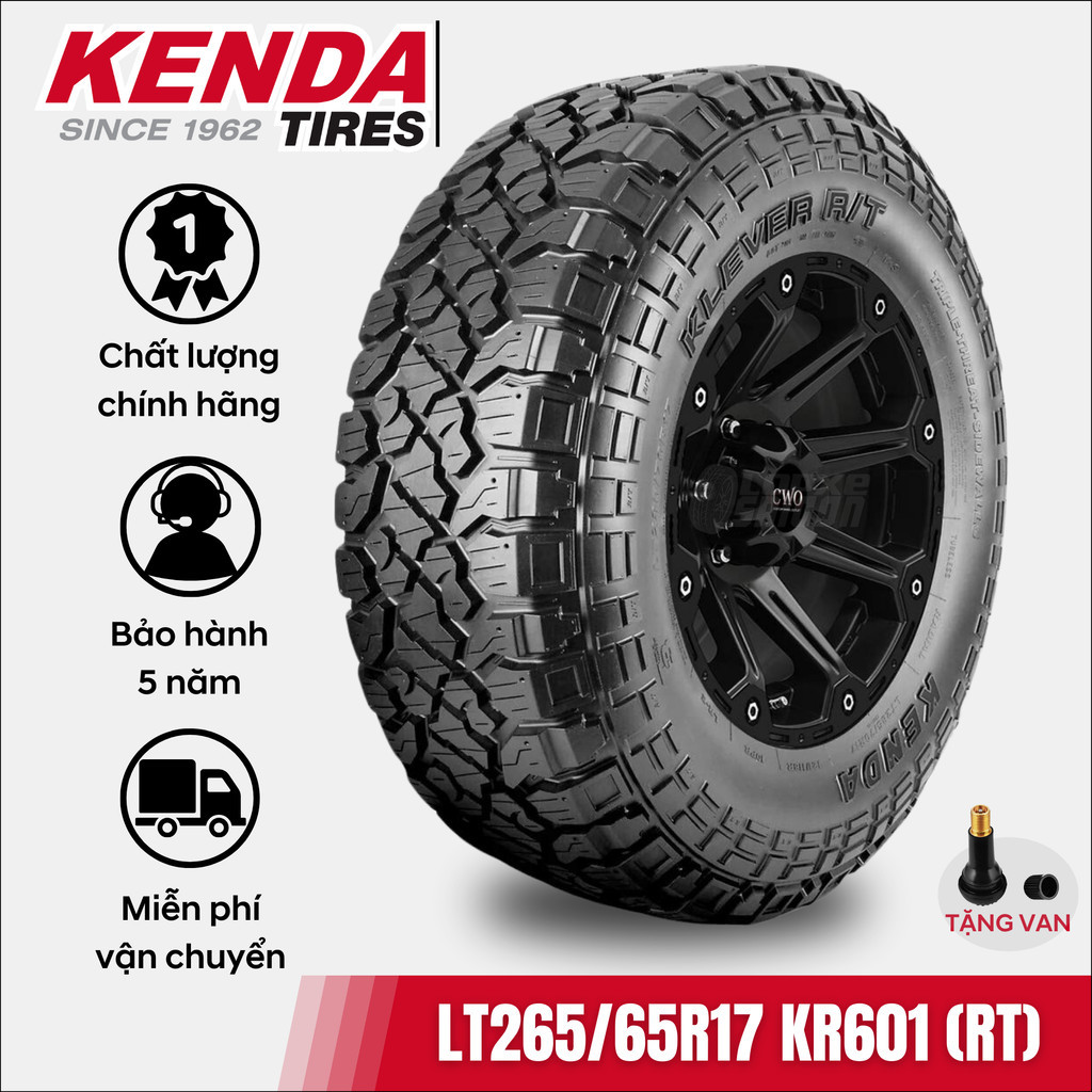 [RT] Lốp ô tô Kenda LT 265/65R17 120/117R KR601 | Gai địa hình Mỹ, cho Hilux đi rừng, núi, công trình | Đi cực bền