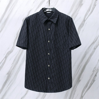 Áo sơ mi tay ngắn đầy đủ Jacquard