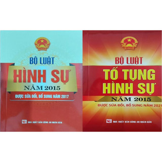 Sách luật - combo 2 cuốn bộ luật hình sự năm 2015 sửa đổi, bổ sung 2017 + bộ luật tố tụng hình sự năm 2015 được sửa đổi