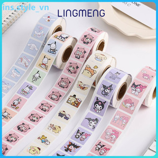 LINGMENG 500 pieces/roll Sanrio sealed stickers, decorative gift box stickers, handmade account stickers, Kulomipa tea pudding, Gui dog stickers GM2450FIK