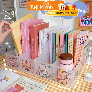 Kệ đựng sách trong suốt hốp nhựa để bàn đựng sách vở, bút viết K42 giá kệ đa năng
