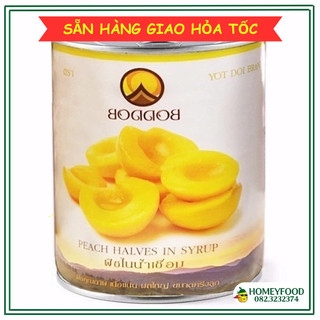 Đào ngâm đường Thái Lan Boddob 820g