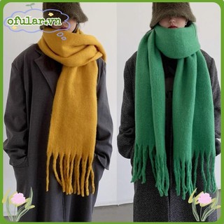 Ofular Khăn Choàng Cổ Nhiều Màu Sắc Vải cashmere Dày Dặn Màu Trơn Cho Nữ