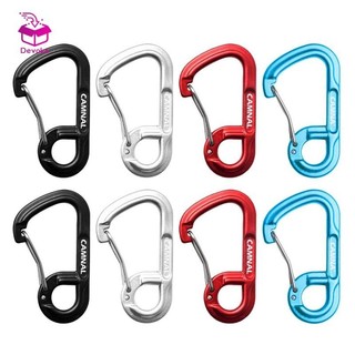 2 chiếc hợp kim nhôm khóa khóa snap lò xo kẹp móc carabiner móc khóa màu đen