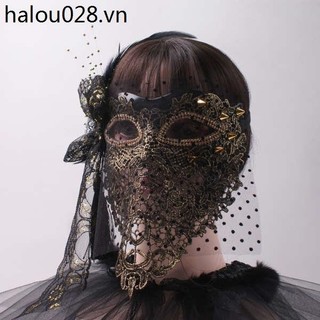 Halloween Vàng Veil Full Face Ca Sĩ Đẹp Mặt nạ Ca Sĩ Vua Hát Mặt nạ Prom Mặt nạ Người Lớn Bí ẩn