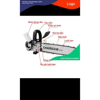 Bộ lưỡi cưa xích lắp máy mài cầm tay