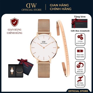 [Tặng Kèm Hộp Nơ] Đồng Hồ Nữ Daniel Welington Classic Petite Melrose White + Vòng Tay DW Cuff Chính Hãng - DANIEL WATCH 