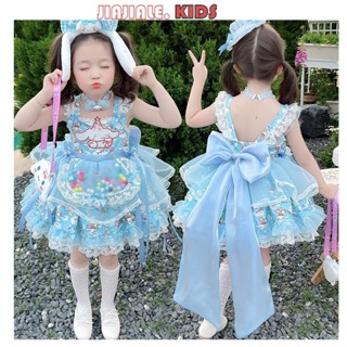 Váy công chúa sinh nhật cho bé gái 2-12Y, Váy đeo chéo mùa hè Cinnamoroll, Đầm COS thời trang
