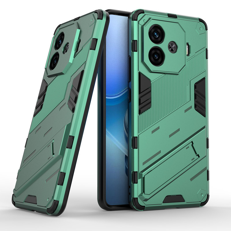 Dành Cho Vivo IQOO Z9 Turbo Ốp Lưng ELVEV Punk Stlye Bảo Vệ Toàn Diện Vỏ Giáp Có Chân Đế